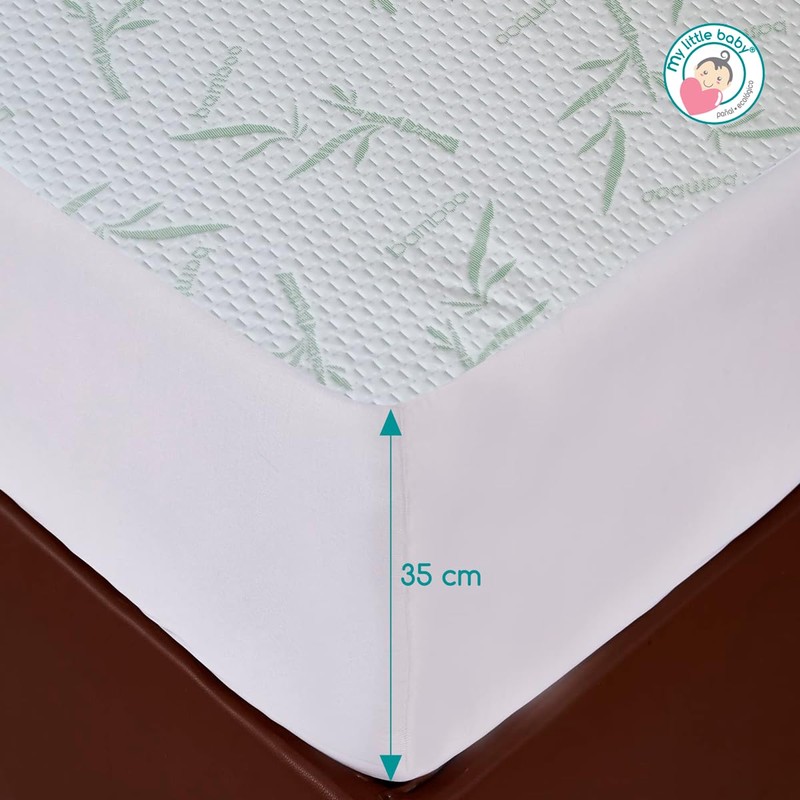 Cubrecolchón Protector de Cama de Bambú Impermeable 3D Transpirable y
