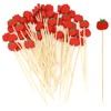 Honbay 100PCS Tomato Bamboo Cocktail Picks Fruit Food Hamburger Toothpicks
