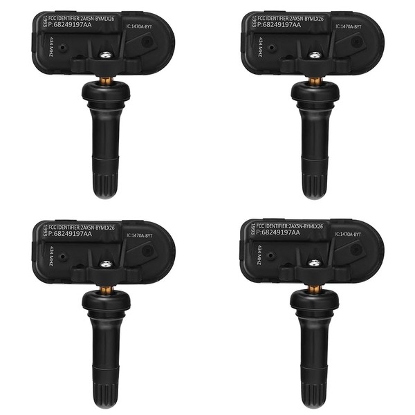 Riloer Tire Pressure Monitoring Sensors - 4pcs 68249197AA, Compatible with