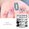 KADS Nail Art Stamping Plate Template Warm Color Summer Series