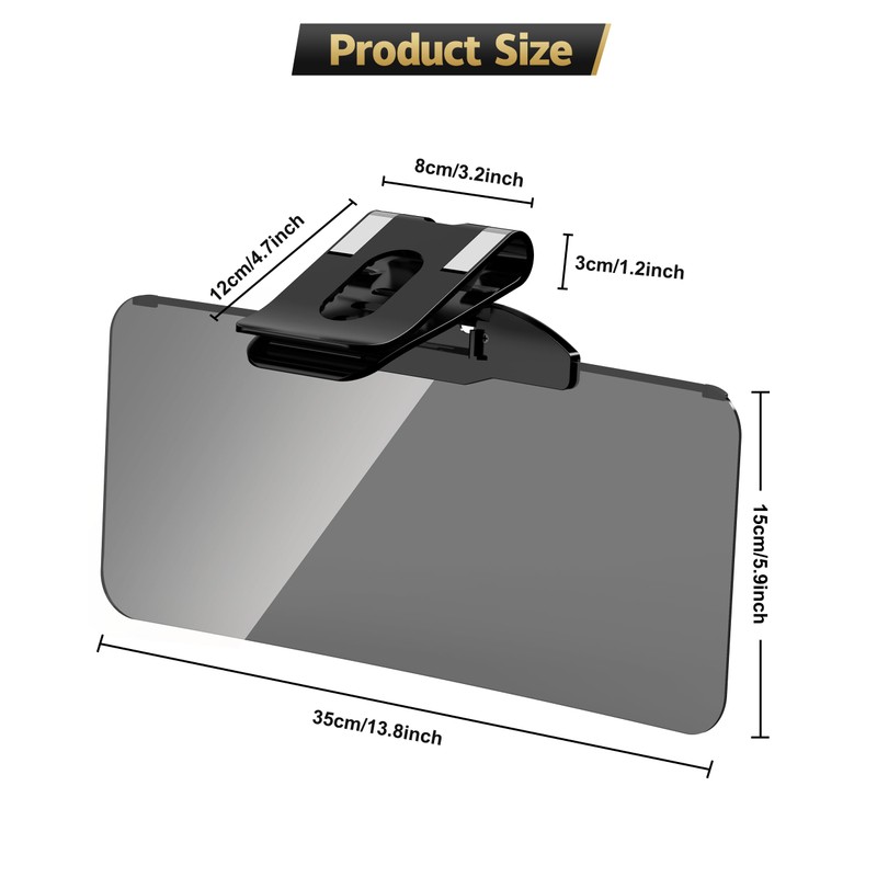 Woqucute Sun Visor Extender for Car, UV400 Polarized Car Visor