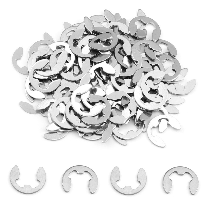 200Pcs M3 E-Clip Circlip 3mm External Retaining Rings,Juvielich 304 Stainless