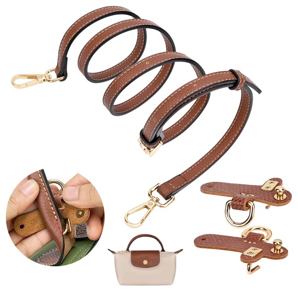 GADITIEK Adjustable Leather Shoulder Strap for Longchamp Women's Bags -