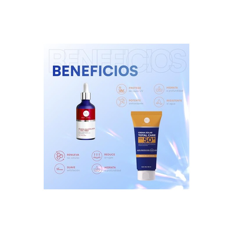 MIST JEWEL Kit Facial Protector Solar FPS50 + Sérum Ácido