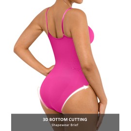 FeelinGirl Shapewear for Women Tummy Control Bodysuits Full Body Shaper Pink M-L