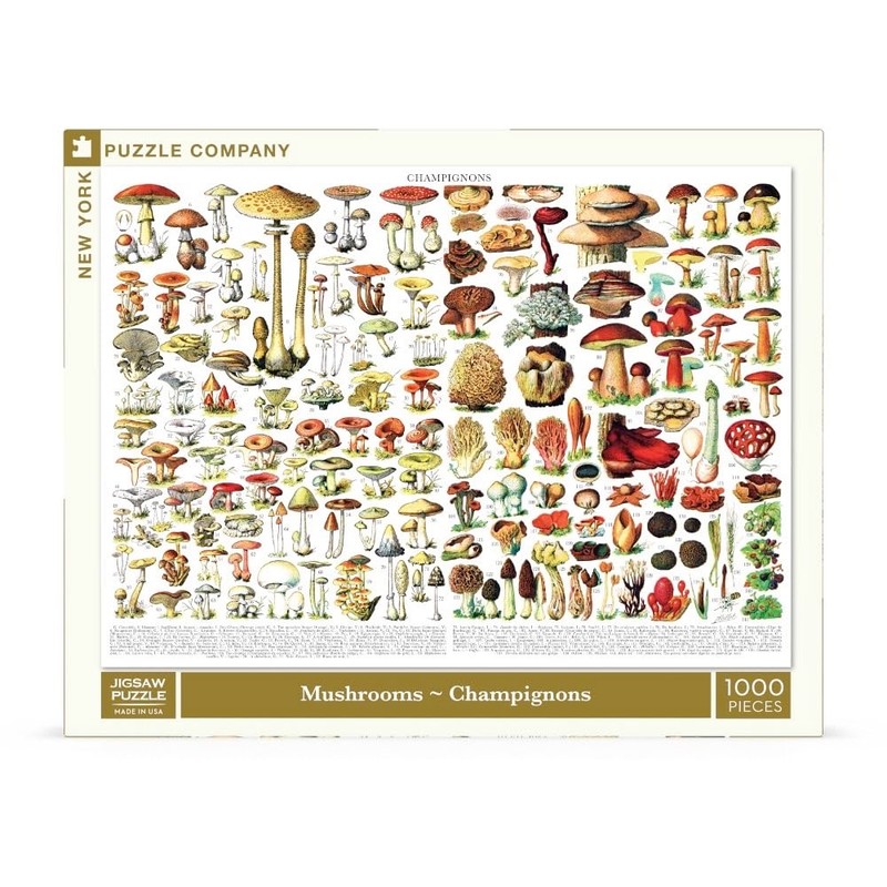 New York Puzzle Company - Vintage Images Mushrooms ~ Champignons