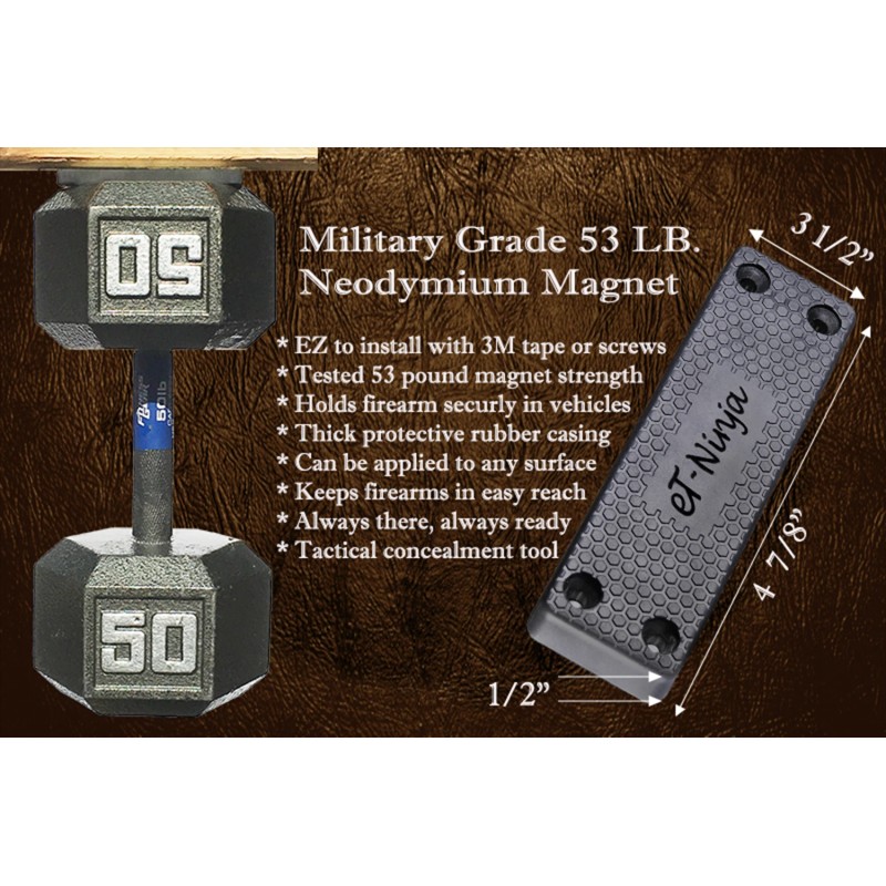 Xanadeu Magnetic Gun Mount Holster 53lb. - Gun Magnet Mount