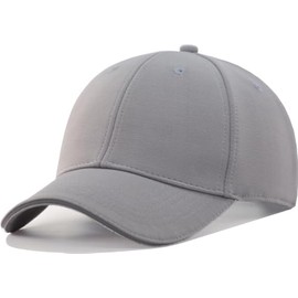 TSSGBL Men's Premium Plain Structured Crown Baseball Hats Adjustable Blank Trucker Work Ball Caps Light Grey