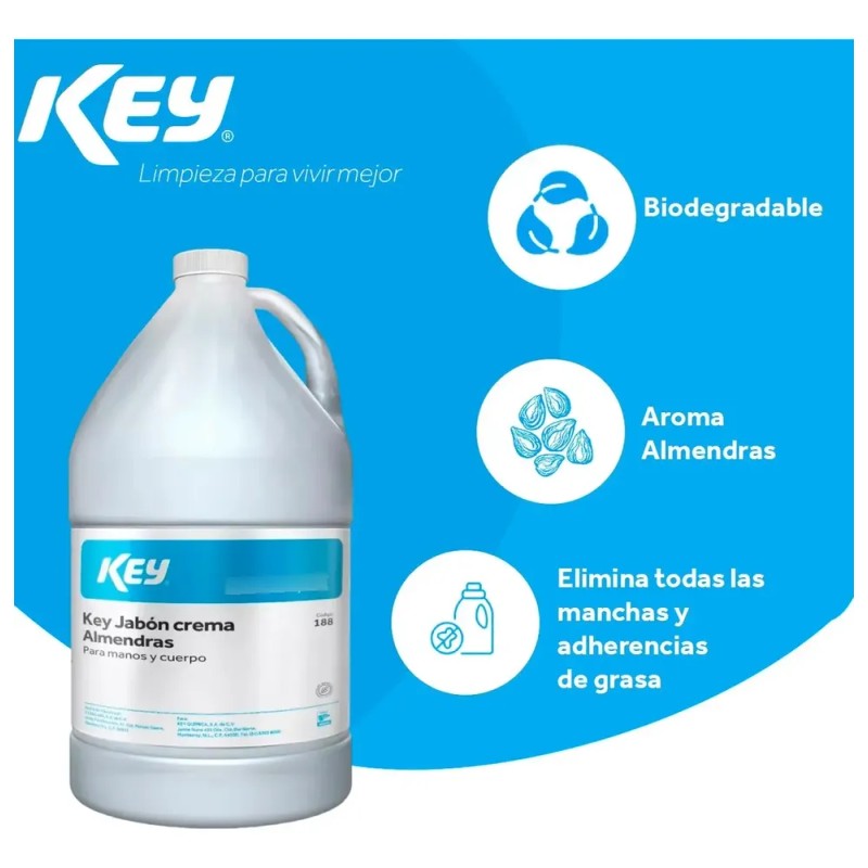 Jabón En Crema Almendras Para Manos Y Cuerpo Key 4