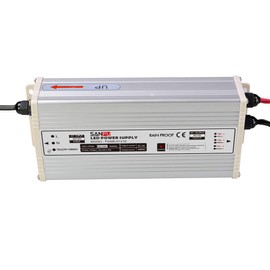 JMWaaBong Switch Mode Power Supply 400W 12V 33A Constant Voltage LED Driver 12VDC Rainproof Outdoor 110V AC to DC 12 Volt Transformer Converter (FX400-H1V12)