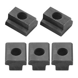 M10 T-slot nuts and nuts, 5 piece set black oxidised carbon steel for machine and tool tables (M10 thread) Reliable connection and easy to use.