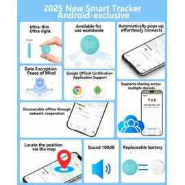 HDCORBETTS Android Tracker Smart Tracker(2026), Works with Google's Find Hub/Find My Device (Android Only) App, Tracker Tag Locator for Keys,Luggage,Satchel, Backpack etc. (Not for Apple Devices)blue