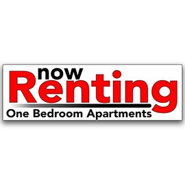 Now Renting One Bedroom Apartments Vinyl Banner(Size Options) Medium - 30x96