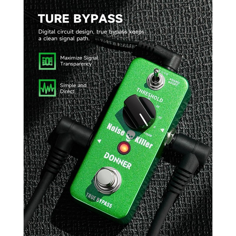 Donner Noise Gate Effector Guitar Pedal 2 Modes Noise Killer