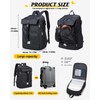 Large Black Helmet Backpack for Motorcycle Riders, Waterproof Large Capacity
