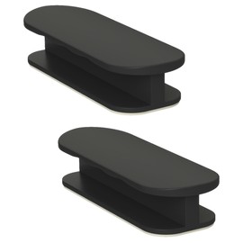 KeZaara Pack of 2 Balcony Door Handles, Exterior Gluing, Black, Door Handle Balcony Door Exterior for Cabinet Doors, Balcony Doors, Glass Window Handles, 9 x 3.2 x 2 cm