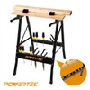 POWERTEC Portable Small Workbench with Vise, Imprinted Ruler and Protractor