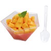 Foraineam 80-Pack Dessert Cups with 100 Spoons 3.7 oz. Clear