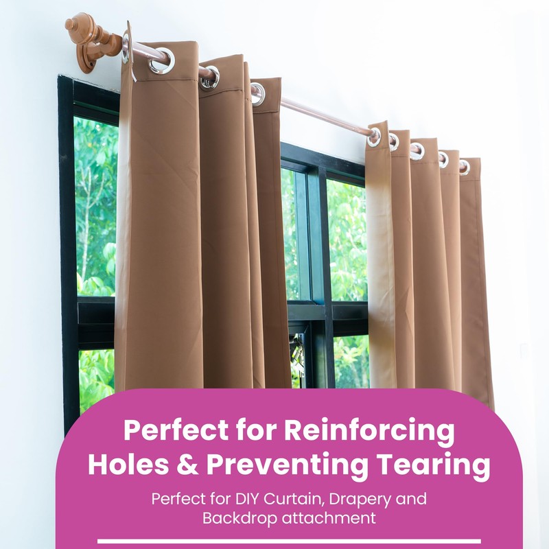 WedDecor Plastic Eyelet 40mm Curtains Drapery Circle Slide Rings Clips