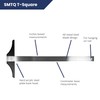 Pacific Arc 24 Inch T Square, Traditional Stainless Steel, Graduated