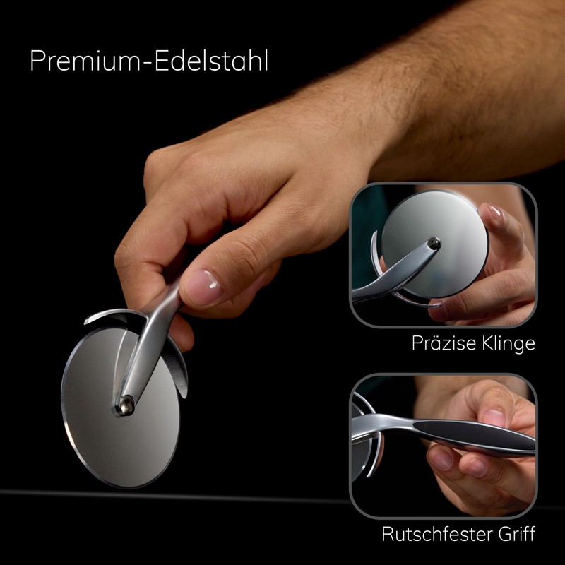Cready Proslice Premium Stainless Steel Pizza Cutter Pizza Roller &