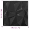 vidaXL Diamond Black 3D Wall Panels - 48 pcs Water-Resistant