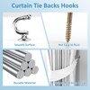 ALLisWE 8PCS Curtain Tie Backs Hooks Silver U Shaped Ball