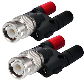Hantek HT311 BNC to 4 mm Banana Plug Adapter with 2 Convert to Positions Work with Oscilloscope (2pcs)