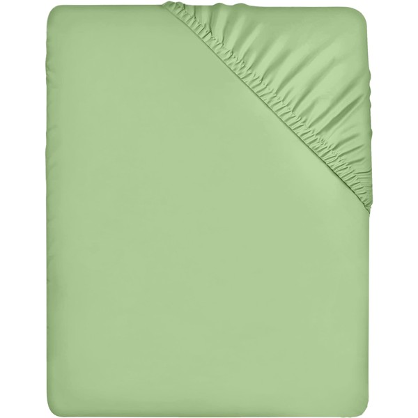 Utopia Bedding Utopia Bedding Fitted Sheet Single, Sage - Deep
