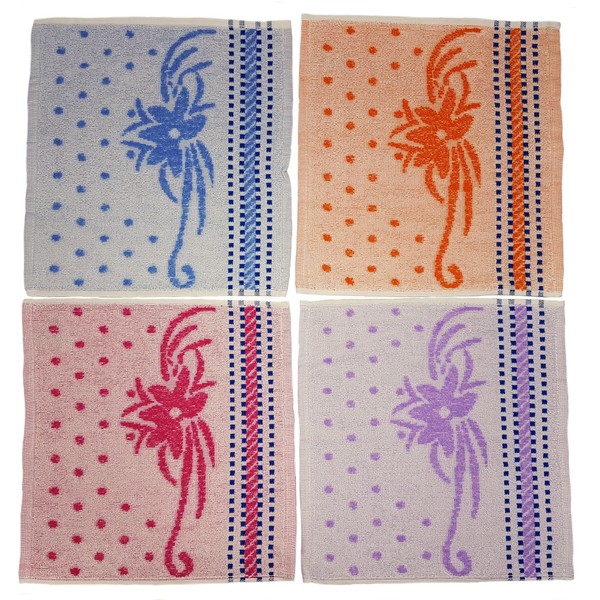 Ilkadim Pack of 8 Face Cloths 100% Cotton, 32 x