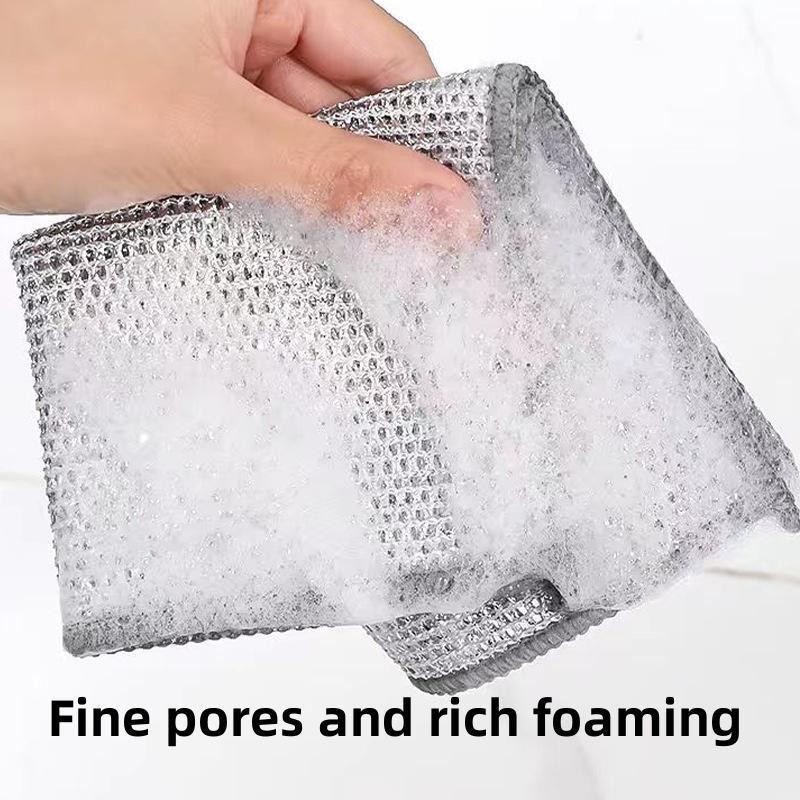 20 Counts single layer Dishwashing Rags，Multipurpose Non-Scratch Wire Dishcloths for