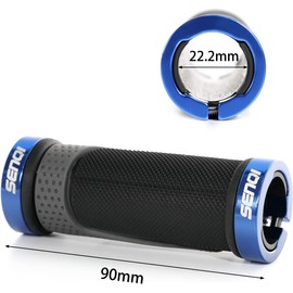 SENQI Bike Grips Lightweight Bicycle Grips 130mm &130mm,130mm &90mm, 90mm &90mm Fit 22.2mm Handlebar Anti-Slip Grips Suitable for Multi-Speed Bicycles Mountain Bikes BMX Bikes