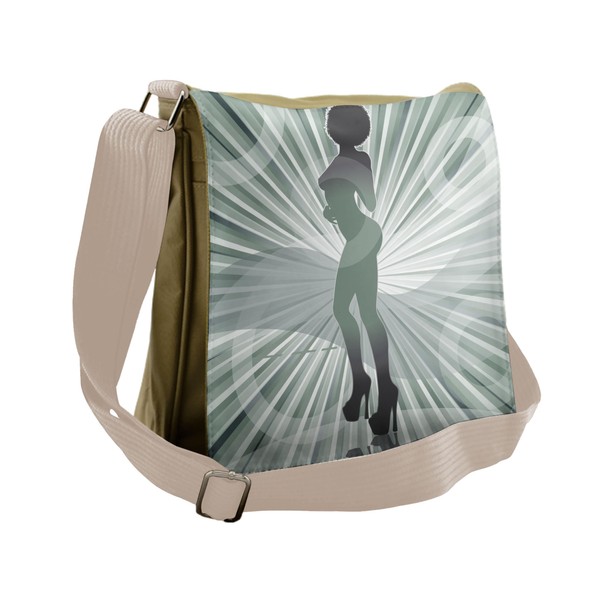 Ambesonne Afro Messenger Bag, WomHigh Heels, Unisex Cross-body