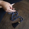 COAI OM Charm Hand Knotted Tassel Sodalite Stone 108 Mala