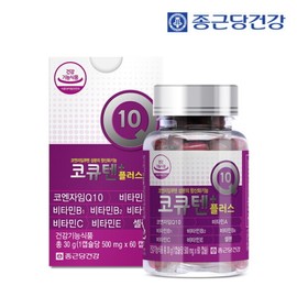 Jongkundang Health 종근당건강 코큐텐 플러스 60캡슐 1병(2개월분) /항산화 도움 비타민ABCE군 Jonggeun-dang Health CoQ10 Plus 60 Capsules 1 Bottle (2 Months Supply) / Antioxidant Support Vitamin A, B, C, E Group