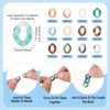 Cheriswelry 360Pcs Acrylic Linking Rings Gradient Acrylic Quick Link Connectors