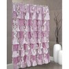 spring Home Batch Work Ruffle Fabric Shower Curtain Multi Color
