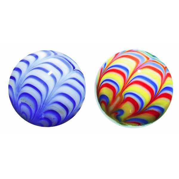 25mm Handmade Art Glass Marbles w/Stands - Rialto, Razzmatazz
