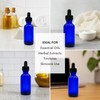 4-pack of 1 oz Cobalt Blue Glass Dropper Bottles with