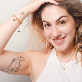 SELENICHAST Zodiac Bracelet Snake Rabbit Bracelets Enamel Gold Plated Animal Bracelets Birthday Jewelry Gifts for Women