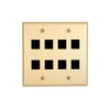 Networx Keystone Wall Plates (8 Port, Ivory)