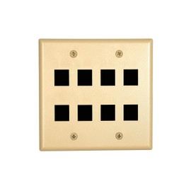 Networx Keystone Wall Plates (8 Port, Ivory)