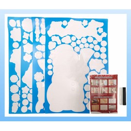 116pcs Christmas Window Clings ，Snowflakes Snowman Christmas Trees Santa Claus Reindeer ，Adhesive Film Stickers ，Christmas New Year Party Decorate (6, White)