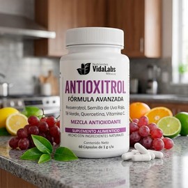 Antioxitrol Nutrientes Vidalabs Fórmula Premium con Trans-resveratrol Potente Antioxidante