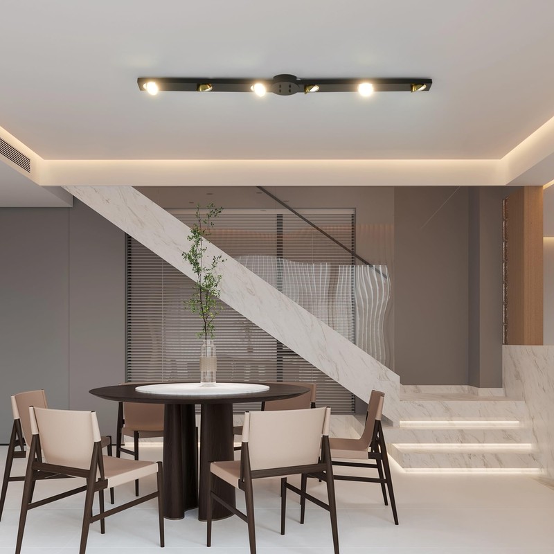 Garwarm Modern Ceiling Light Track Lighting, 47 Inch Dimmable LED