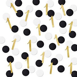 Gold Glitter 1 Confetti, 1st Birthday Number Confetti, 200pcs Anniversary Party Table Decoration Supplies