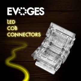 EVOGES LED COB Connectors (10 Pack 2Pin 8mm Strip to Strip)