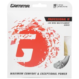 Gamma Live Wire Professional Tennis String, Natural - 16G