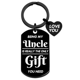 FAFQBING Uncle Stocking Stuffer Uncle Gifts from Niece Nephew Best Uncle Ever Gifts for Fathers Day Birthday Christmas Unique Gift Ideas for Uncles Cool Car Keychain Accessories for Men