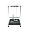 Cbhfmljd Broom and Mop Holder, Movable Floor-Mounted Mop Rack Broom